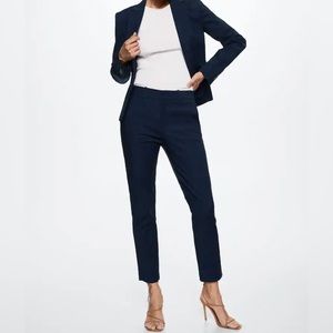 Navy Slim Stretch Suit Pants NWT  Gorgeous fabric!  Matching Blazer Also Listed
